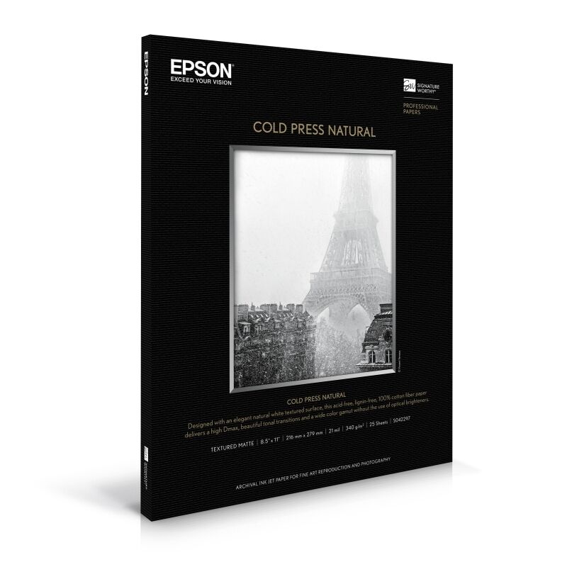Epson S042300 Fine Art Signature Worthy Cold Press Natural A3+ 25 Sheets