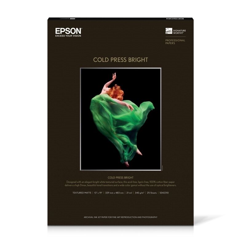 Epson S042310 Fine Art Signature Worthy Cold Press Bright A3+ 25 Sheets