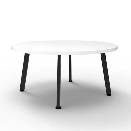 Rapidline Eternity Round Coffee Table 900mm Diameter Natural White / Black