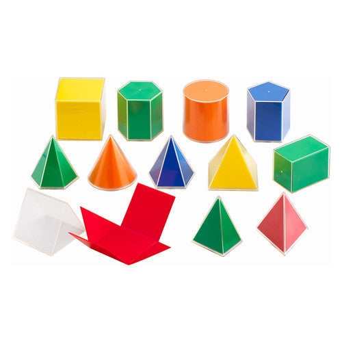 EDX Education 2D and 3D Geometric Solids Set of 12