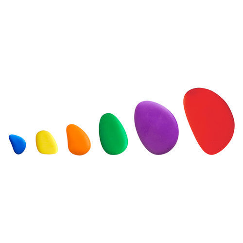 EDX Education Rainbow Pebbles Plastic and Activity Cards Set of 36