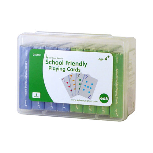 EDX Education School Friendly Playing Cards 8 Deck Set