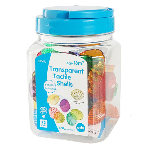 EDX Education Transparent Tactile Shells Jar of 72
