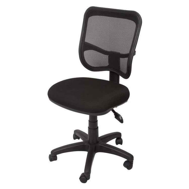 Rapidline EM300 Medium Mesh Back Operator Chair Black Fabric