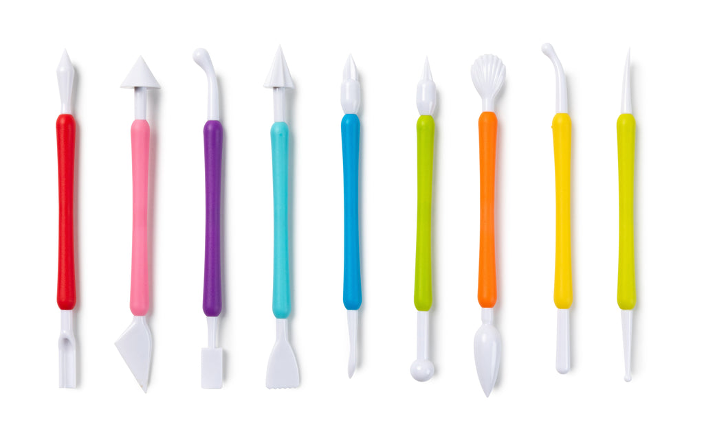 Clay Tool Set 9 Plastic Sculpting Tools Smoothing Shaping Texture