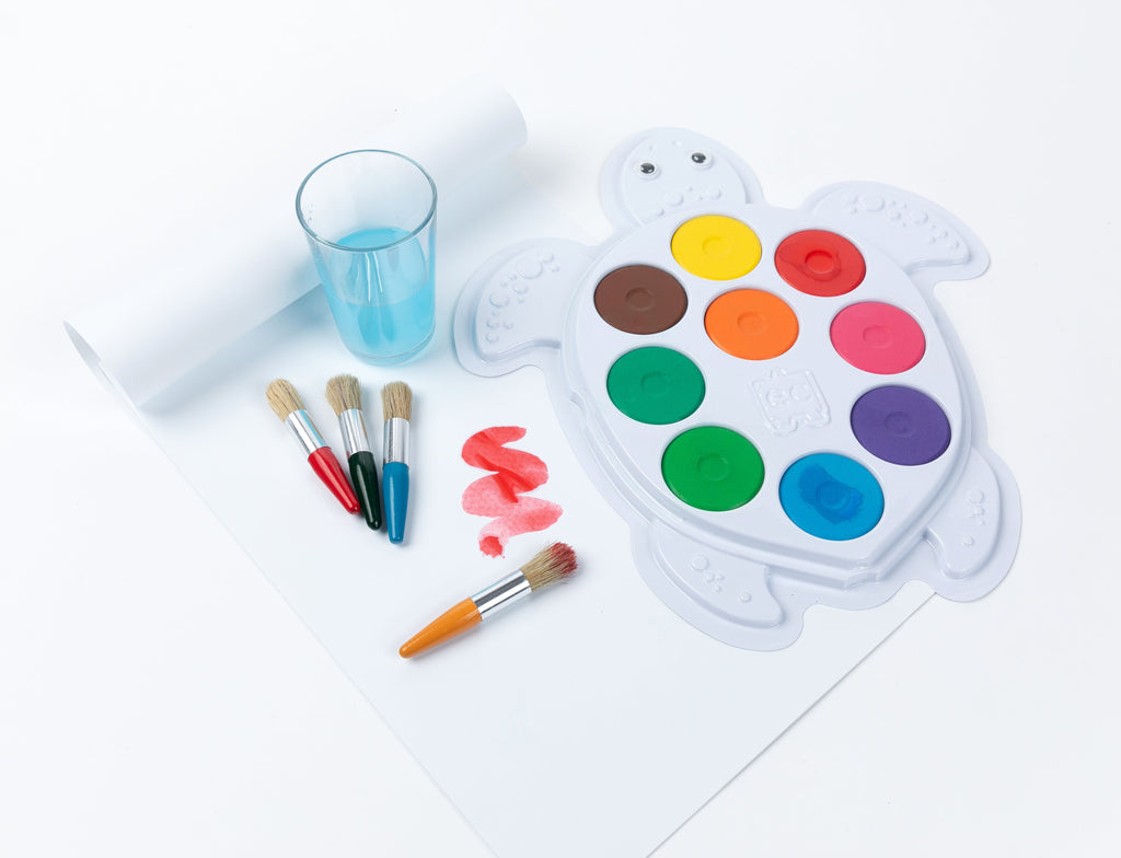 Giant Turtle Watercolour Paint Palette 9 Extra Large Blocks 39 x 35cm