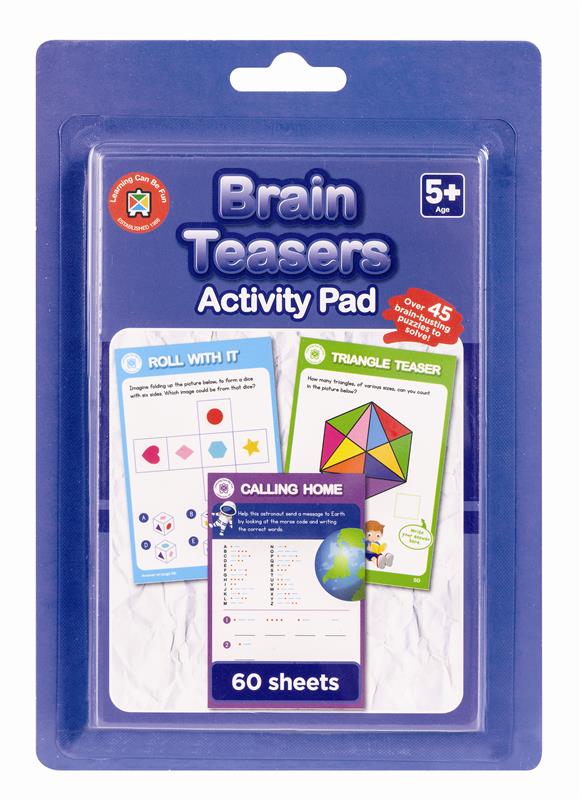 Brain Teasers Activity Pad Critical Thinking Puzzles Ages 5 Plus
