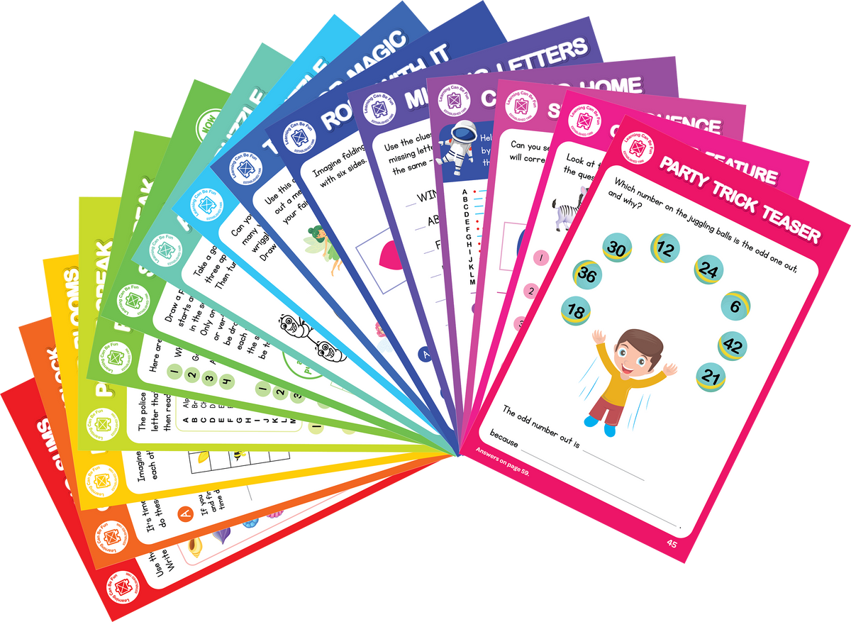 Brain Teasers Activity Pad Critical Thinking Puzzles Ages 5 Plus