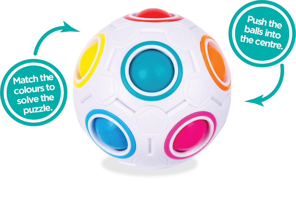Colour Pop Puzzle Ball Fidget Toy Sort the Rainbow Balls