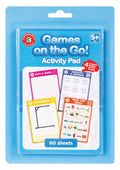Games on the Go Activity Pad 60 Pages Dots Boxes Hangman Bingo