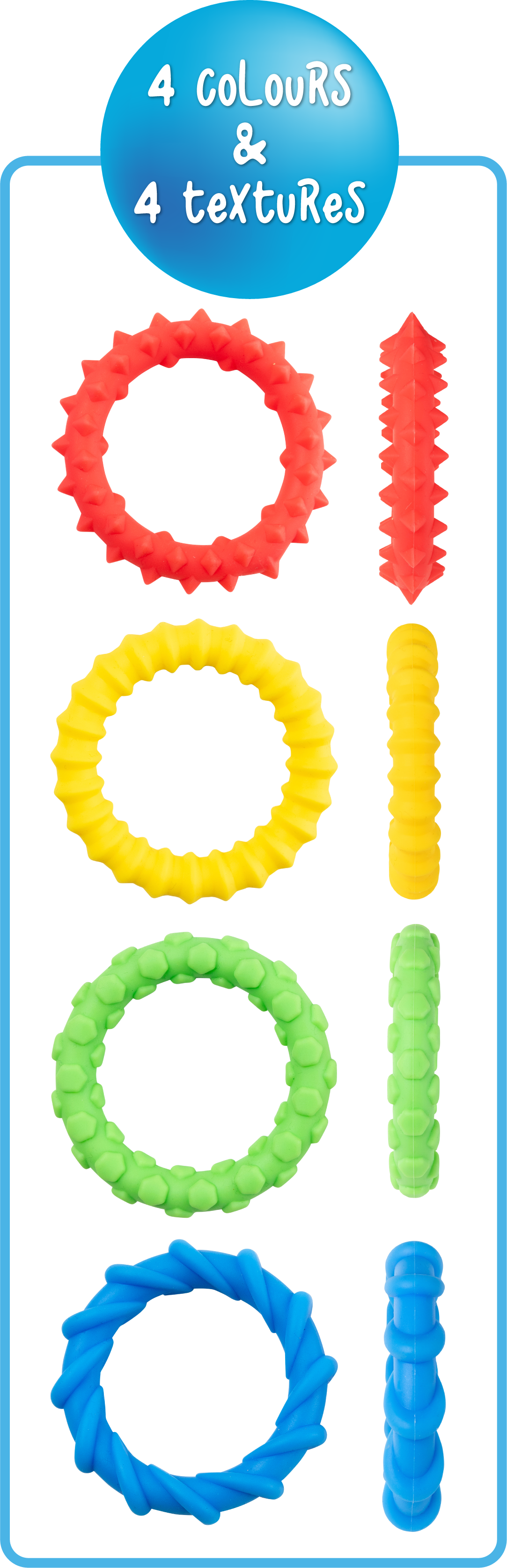 Sensory Sprouts Textured Fidget Bracelets Set