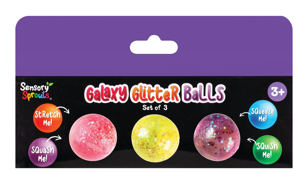 Sensory Sprouts Galaxy Glitter Ball Purple