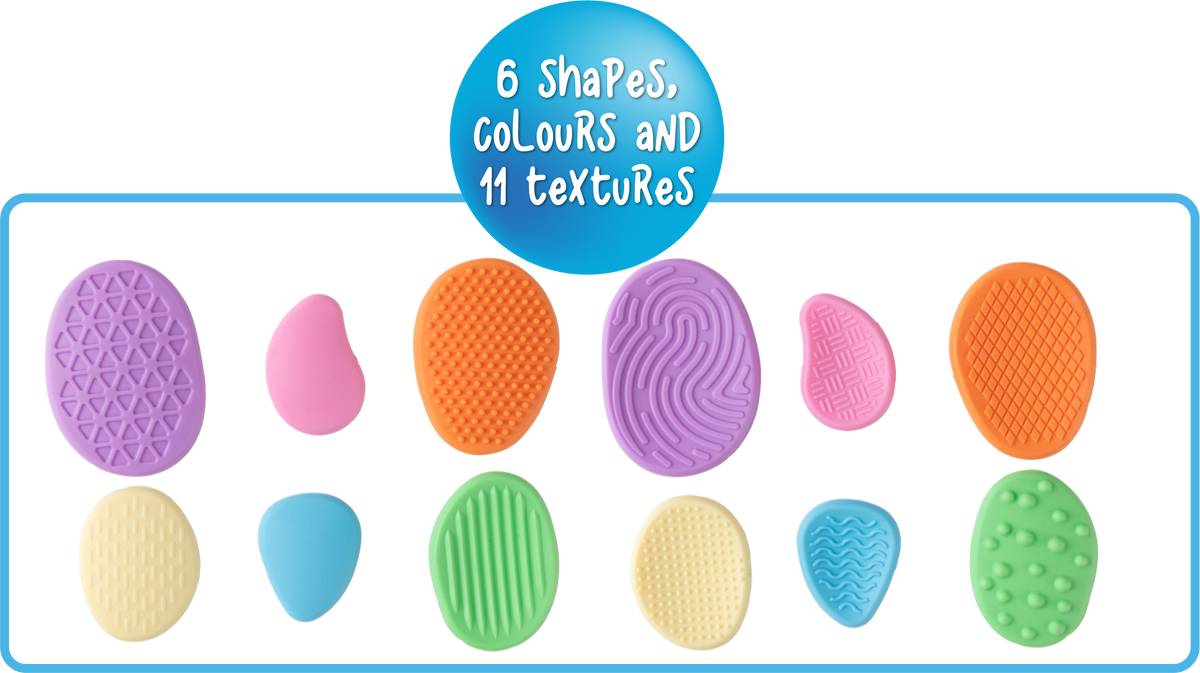 Sensory Sprouts Textured Calming Stones Set of 18 Pastel