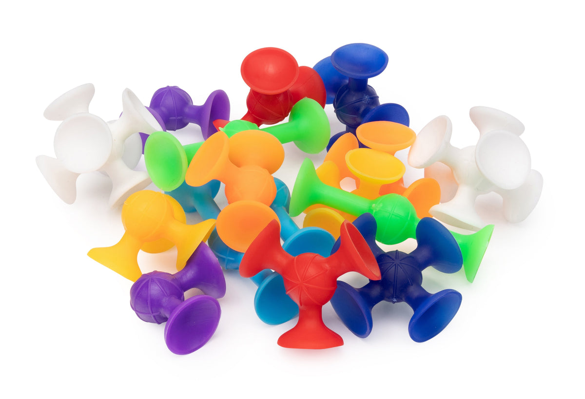 Sensory Sprouts Suction Shapes Jar of 100