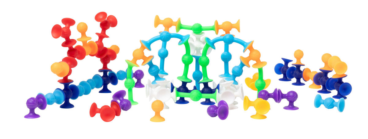Sensory Sprouts Suction Shapes Jar of 100
