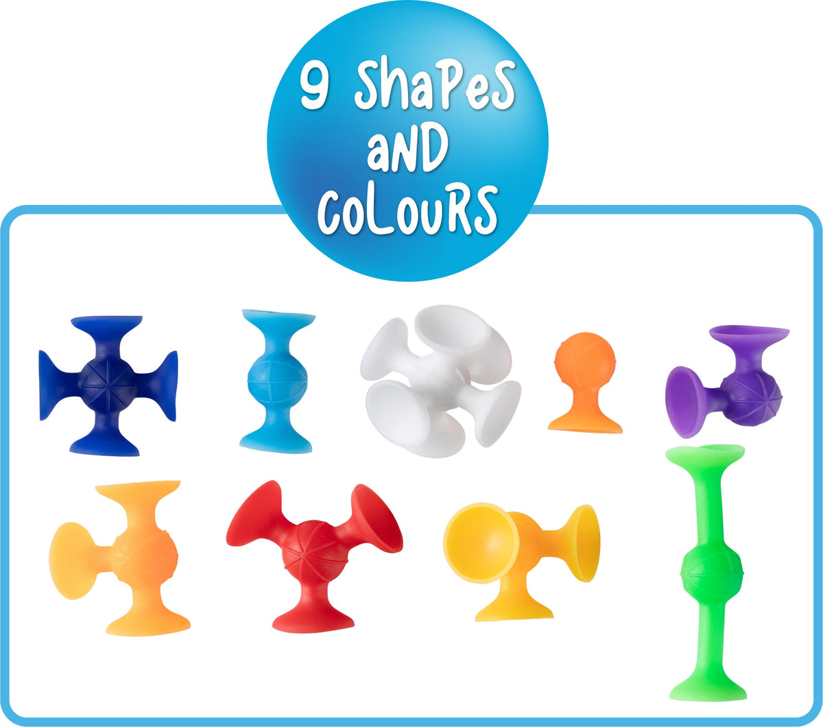 Sensory Sprouts Suction Shapes Jar of 100