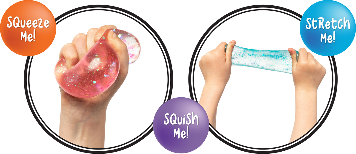 Sensory Sprouts Stretch and Sparkle Shapes Jar of 12