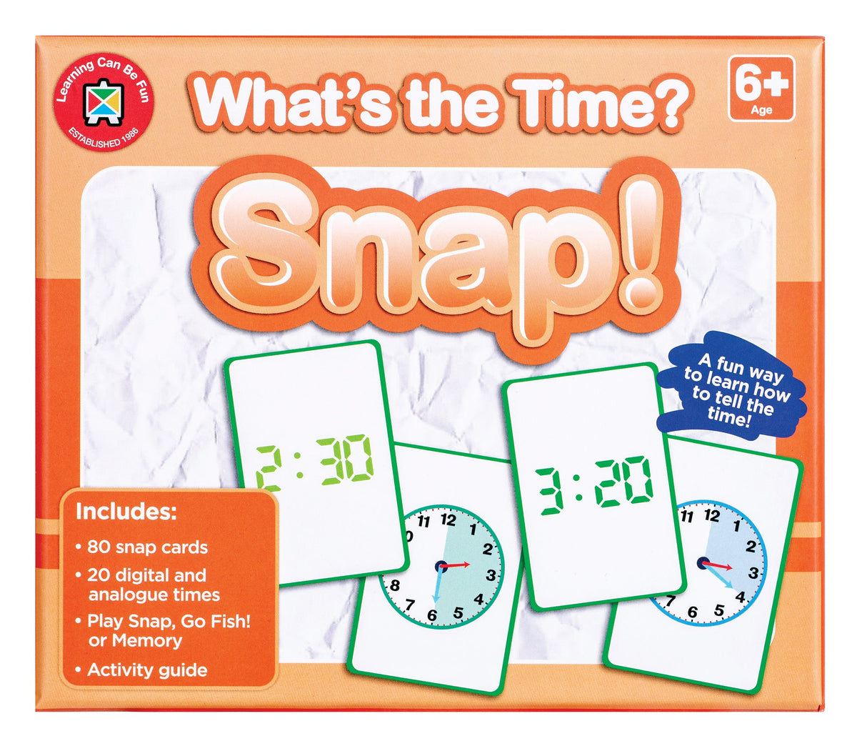 What's the Time Snap Card Game Digital and Analogue 20 Times