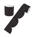 Learning Can Be Fun Black and White Crosses Rolled Scalloped Border 15.24m