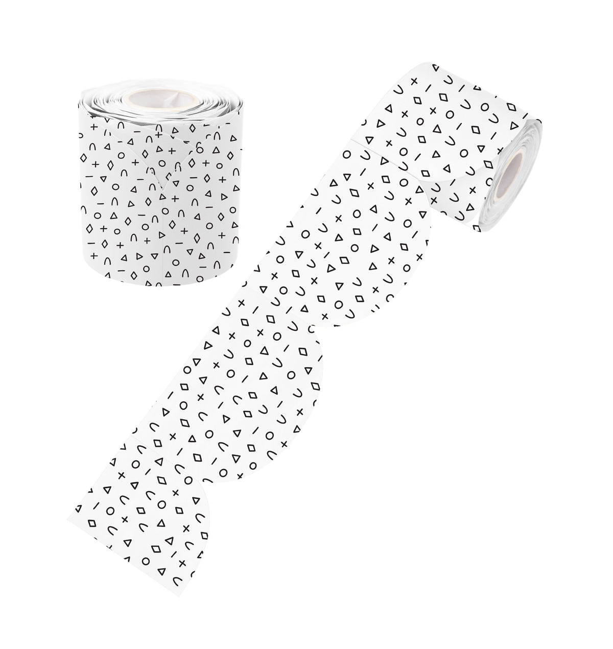 Learning Can Be Fun Black and White Patterned Rolled Scalloped Border 15.24m