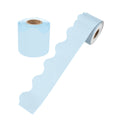Learning Can Be Fun Growing Minds Sky Blue Rolled Scalloped Border 15.24m