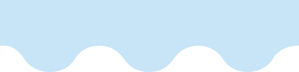 Learning Can Be Fun Growing Minds Sky Blue Rolled Scalloped Border 15.24m