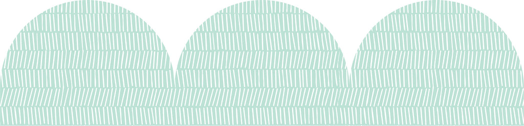 Learning Can Be Fun Mint Patterned Rolled Scalloped Border 15.24m