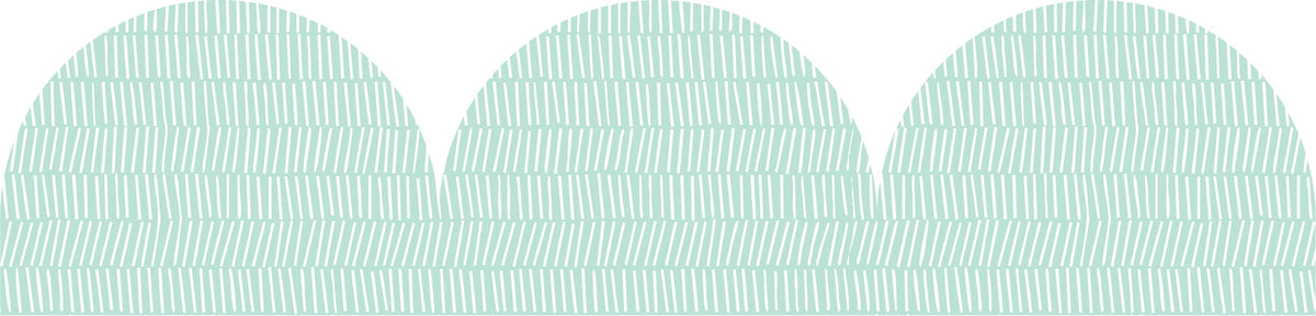 Learning Can Be Fun Mint Patterned Rolled Scalloped Border 15.24m
