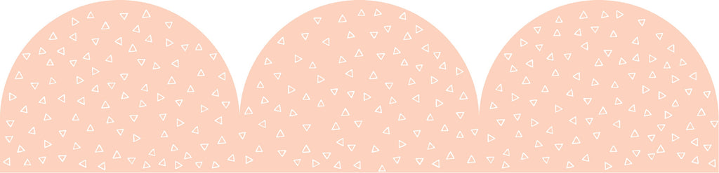 Learning Can Be Fun Peach Patterned Rolled Scalloped Border 15.24m