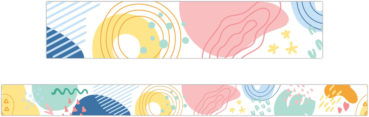 Learning Can Be Fun Pastel Pop Abstract Classroom Border Pack of 12