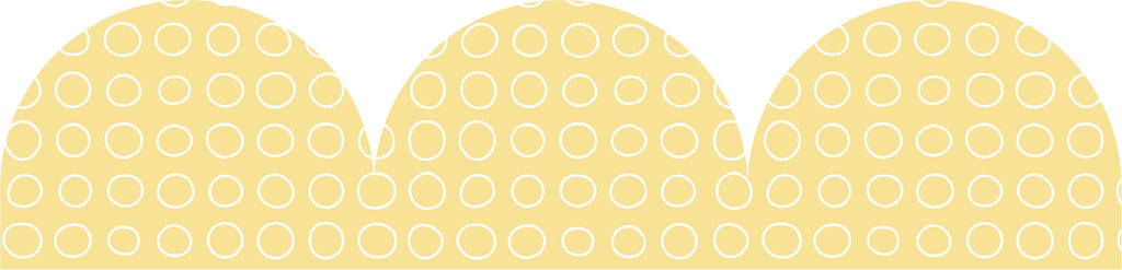 Learning Can Be Fun Yellow Patterned Rolled Scalloped Border 15.24m