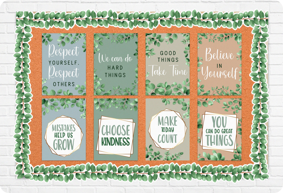 Learning Can Be Fun Eucalyptus Essentials Motivational Poster Set of 8