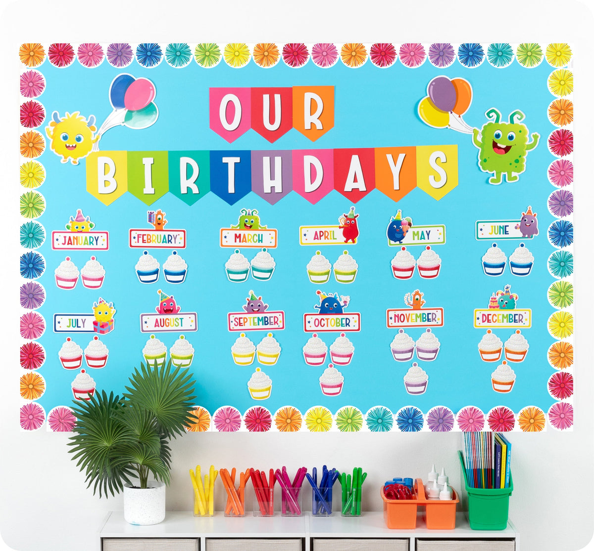 Learning Can Be Fun Giggle and Grow Birthday Bulletin Board Set