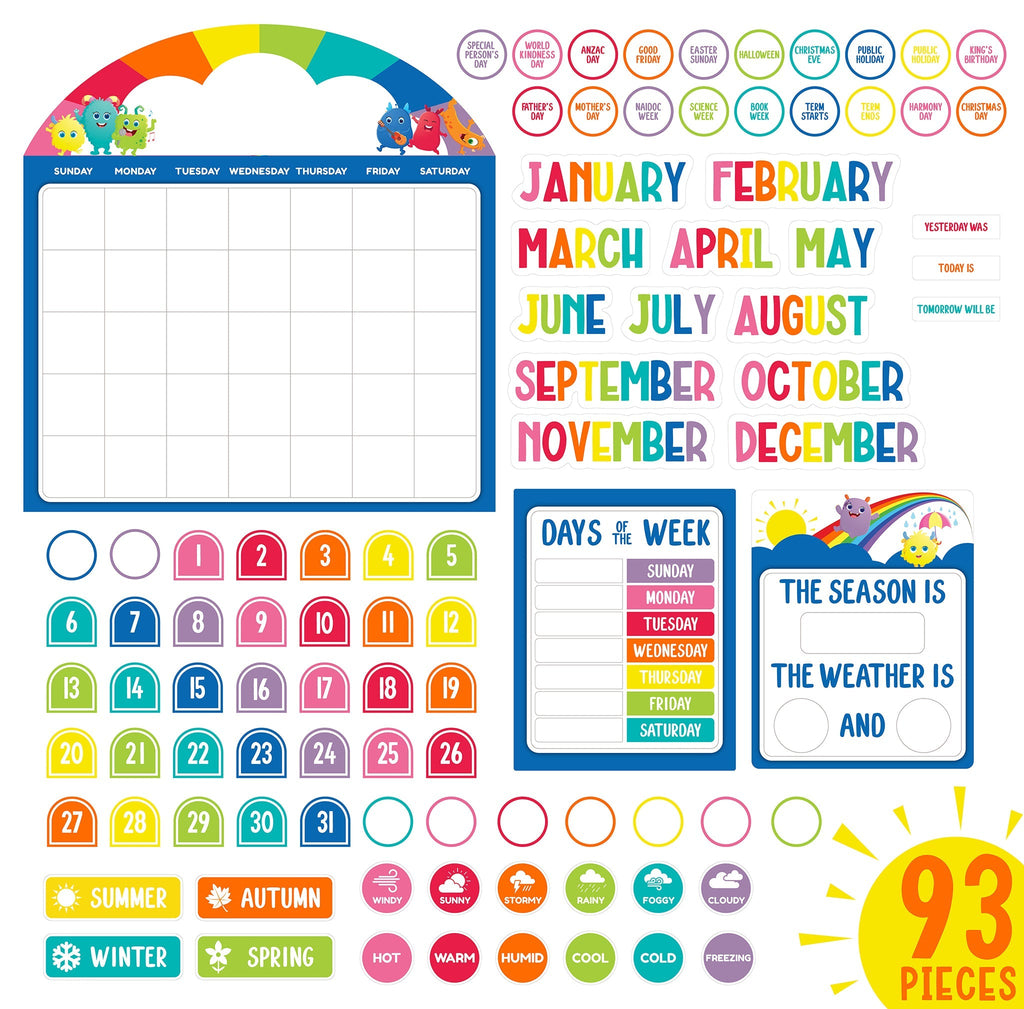 Learning Can Be Fun Giggle and Grow Calendar Bulletin Board Set