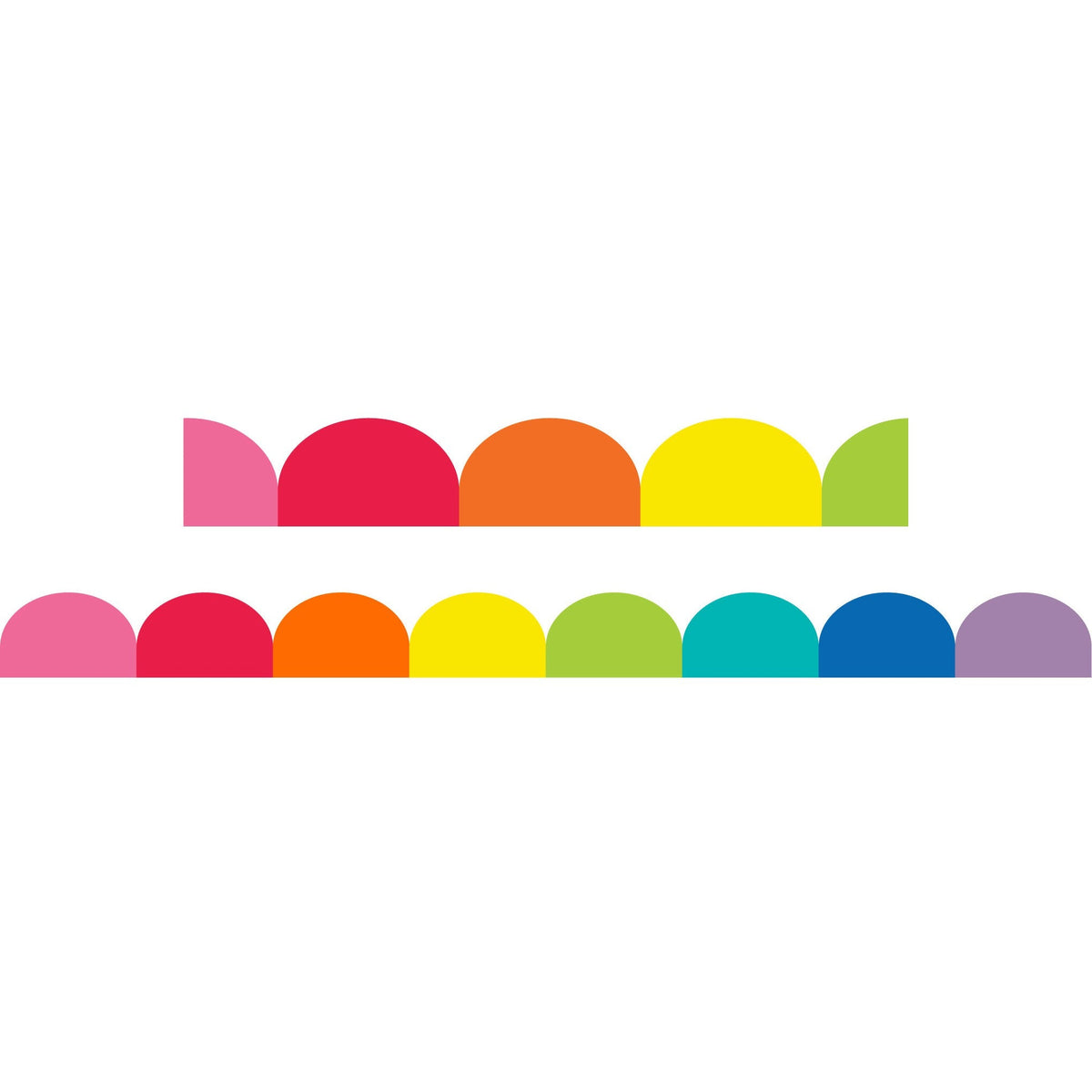 Learning Can Be Fun Giggle & Grow Rainbow Scalloped Classroom Border Pack of 12