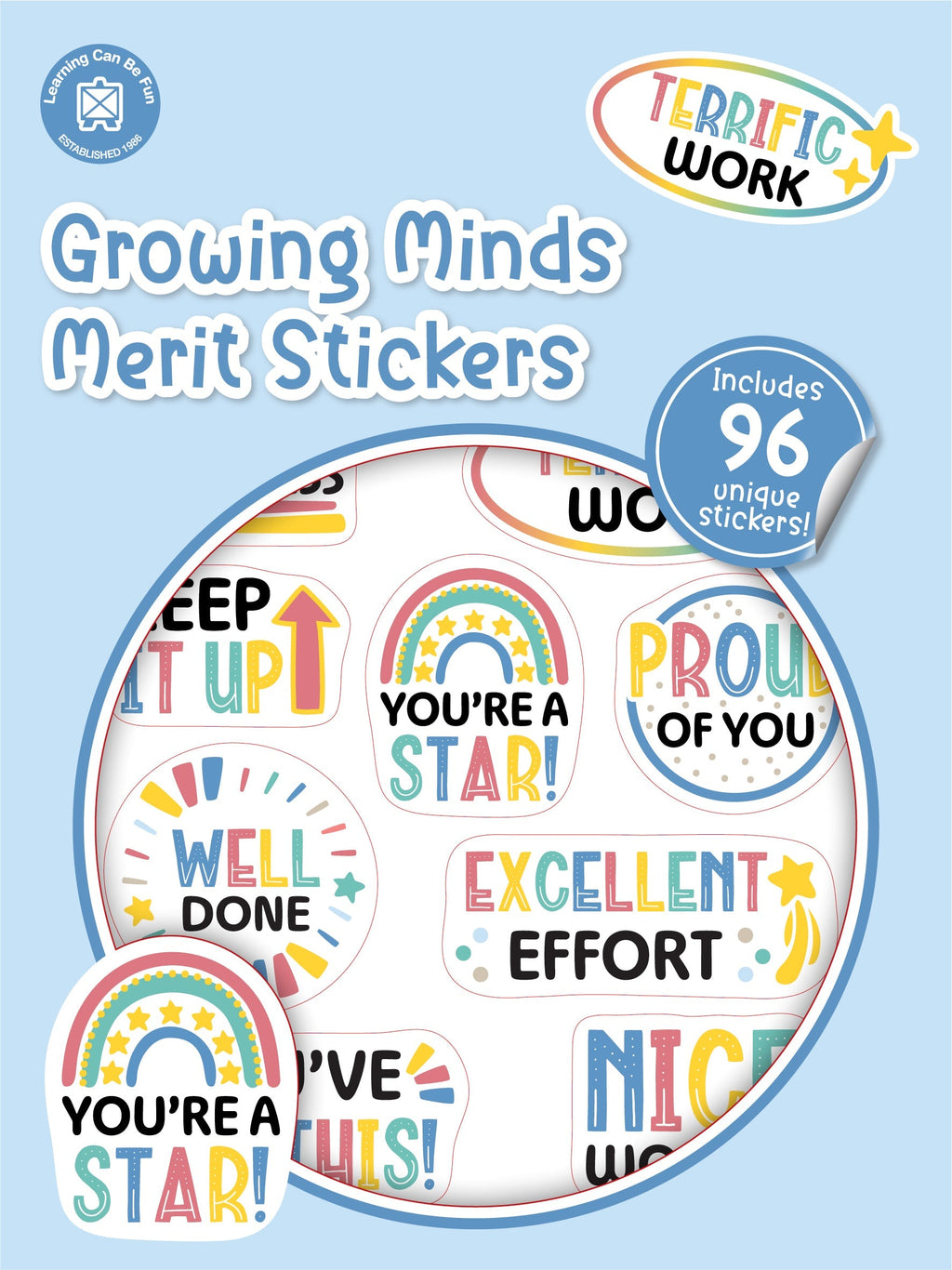 Learning Can Be Fun Growing Minds Merit Sticker Book 96 Stickers