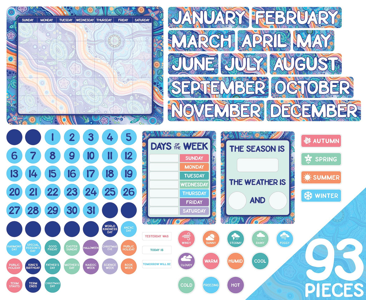 Learning Can Be Fun Ocean Country Calendar Bulletin Board Set