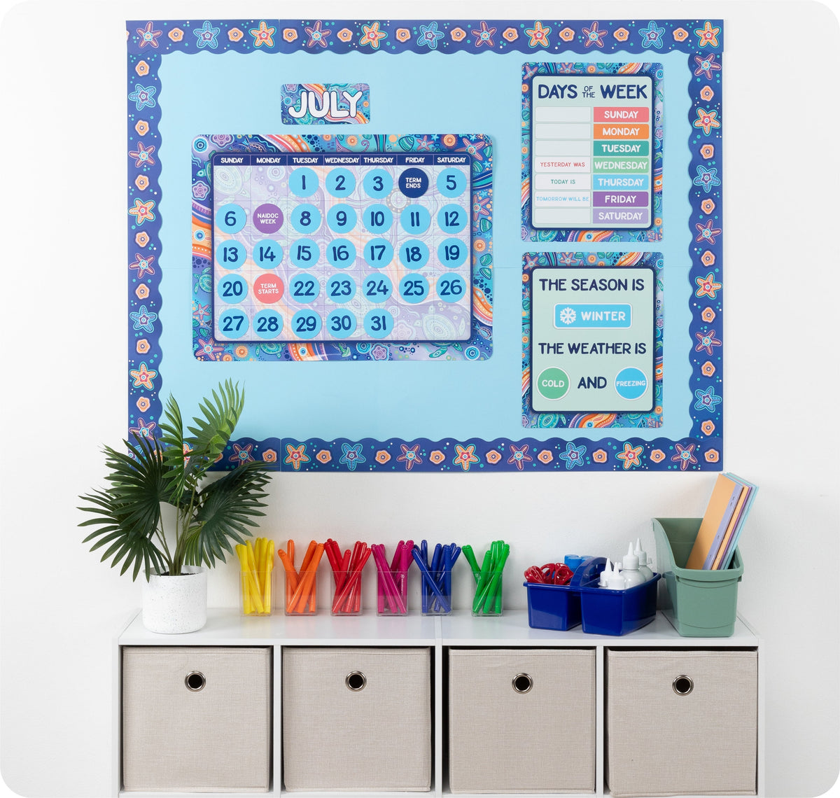 Learning Can Be Fun Ocean Country Calendar Bulletin Board Set