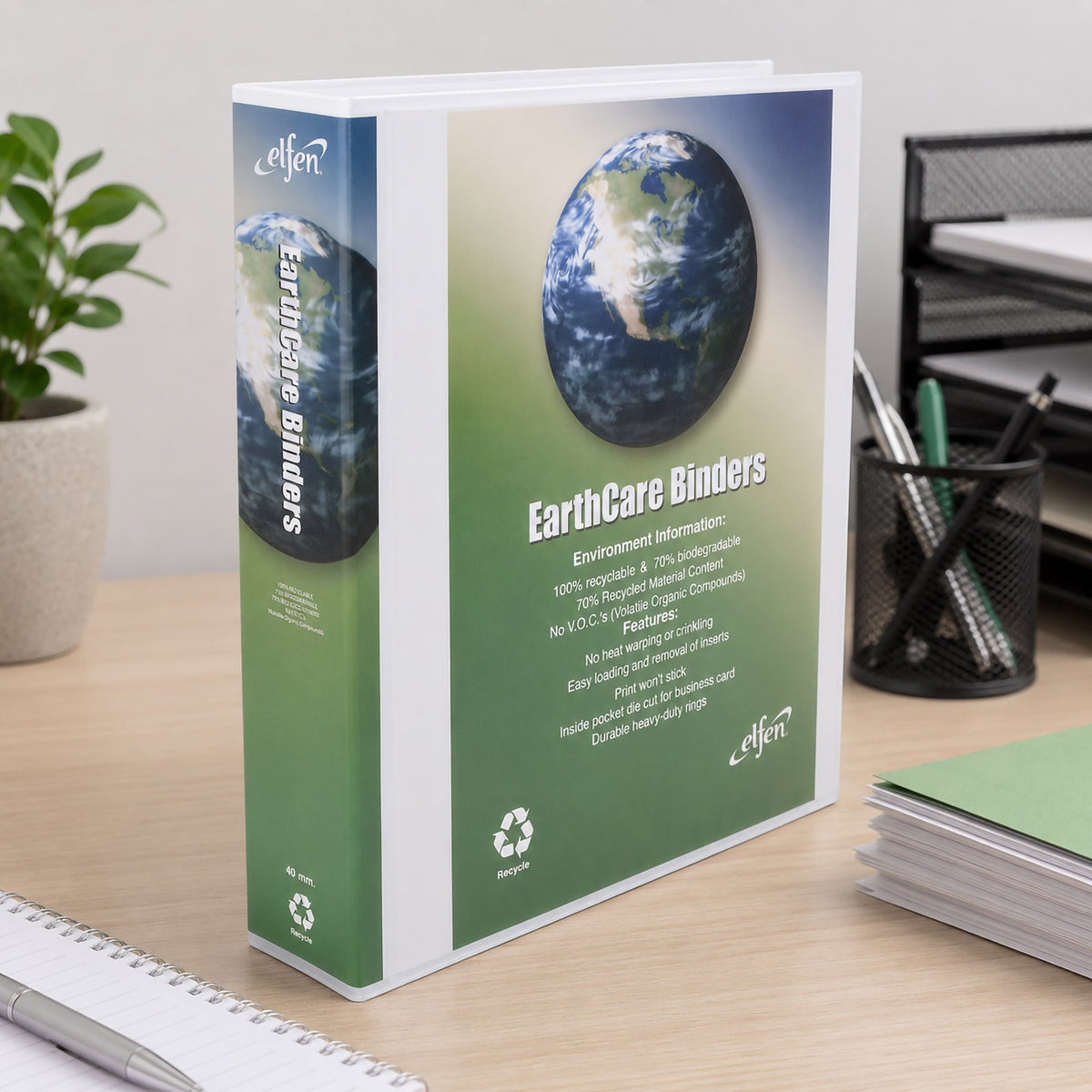 Earthcare Insert Binder A4 4D Ring 40mm White Box 16