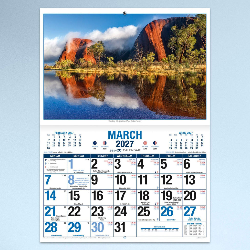 Easy2C Calendar 2027 Stitched A4