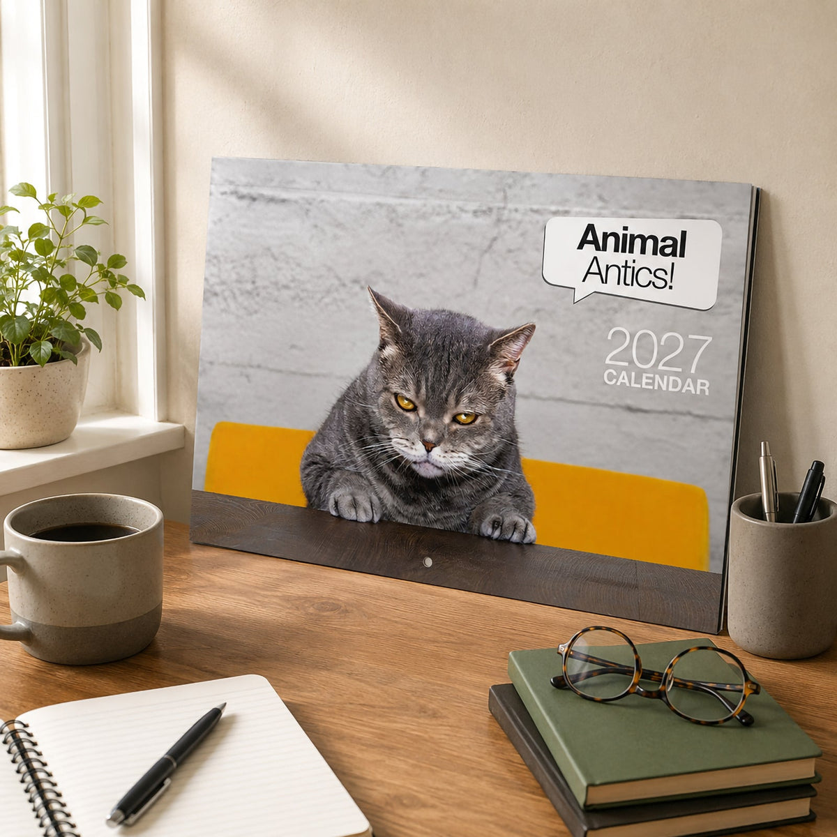 Easy2C Calendar 2027 Stitched Animal Antics A4