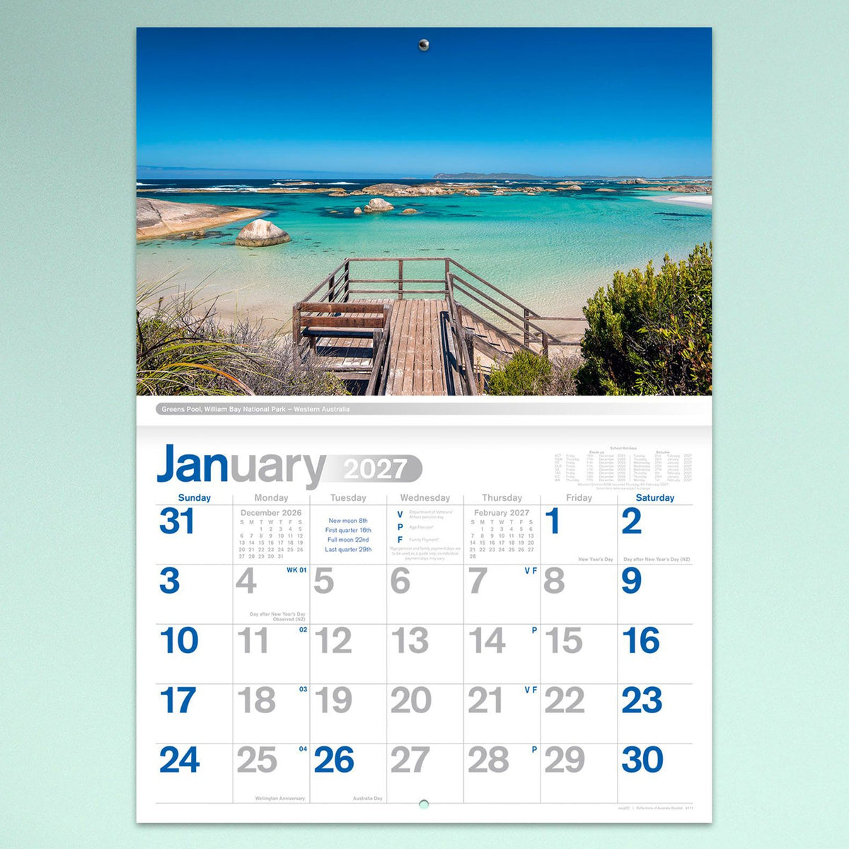 Easy2C A4 Stitched Calendar 2027 Reflections Of Australia