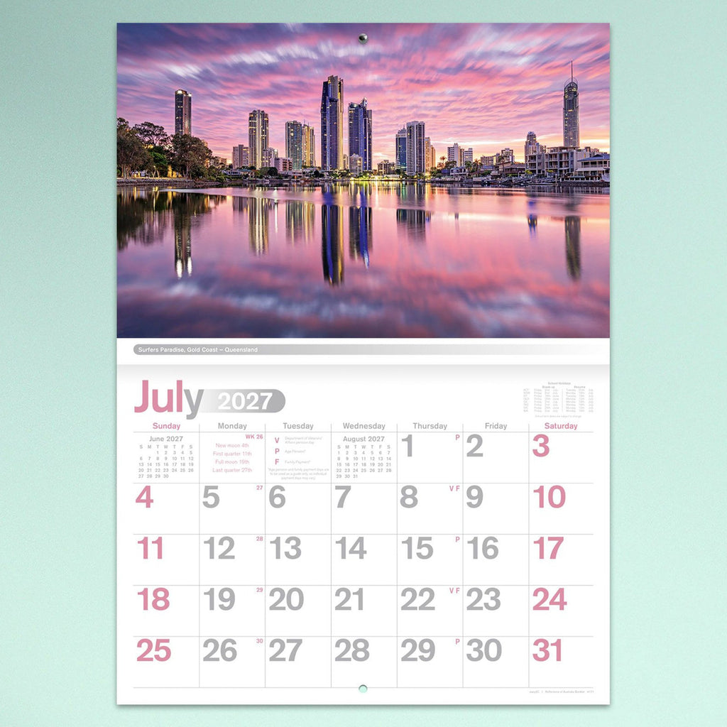 Easy2C A4 Stitched Calendar 2027 Reflections Of Australia