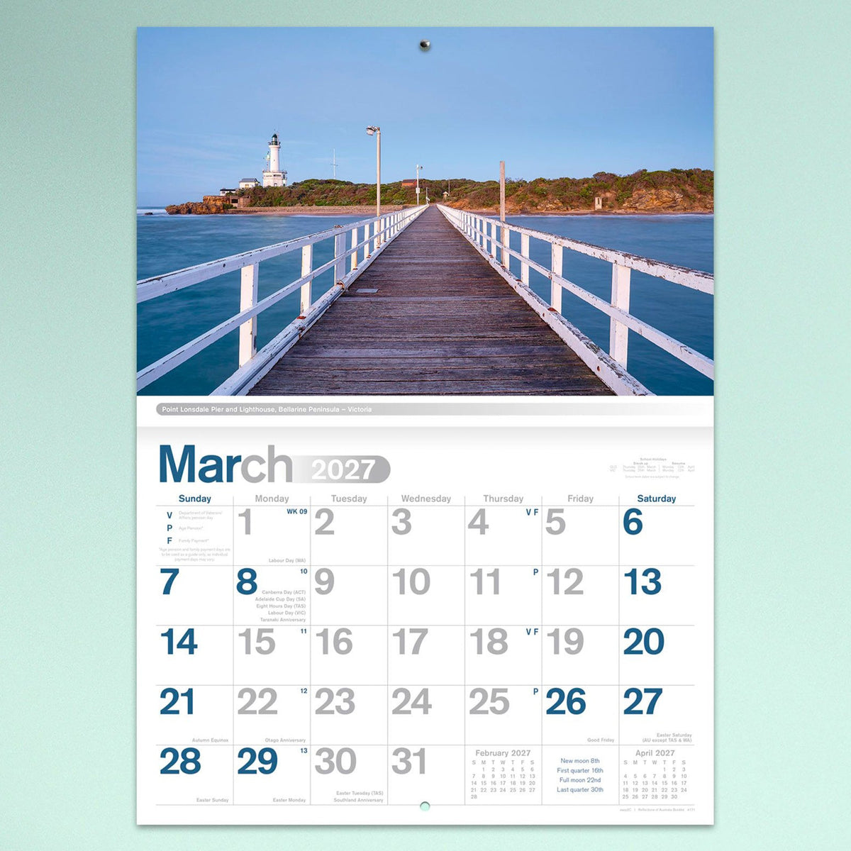 Easy2C A4 Stitched Calendar 2027 Reflections Of Australia