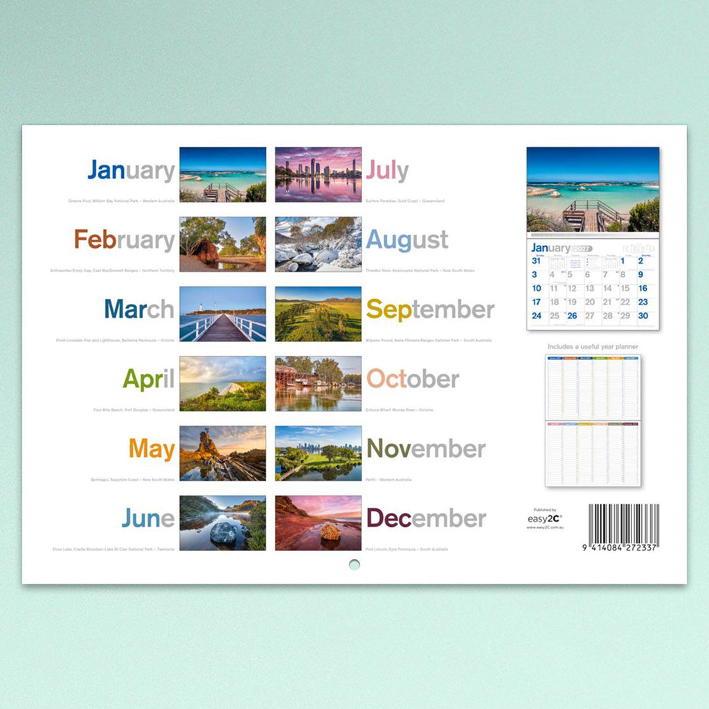 Easy2C A4 Stitched Calendar 2027 Reflections Of Australia