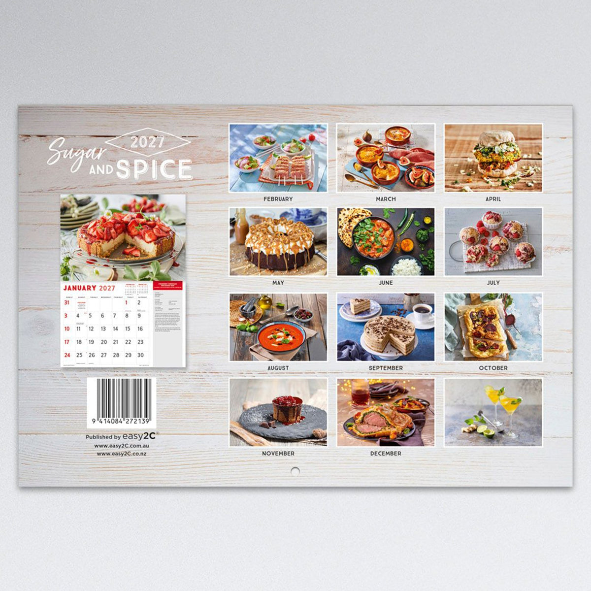 Easy2C Calendar 2027 Stitched Sugar and Spice A4
