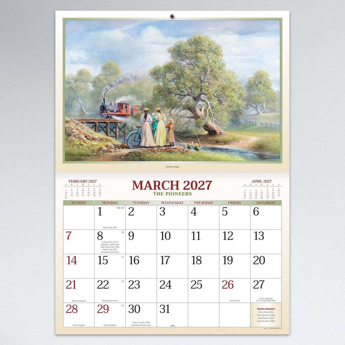 Easy2C Calendar 2027 Stitched The Pioneers A4