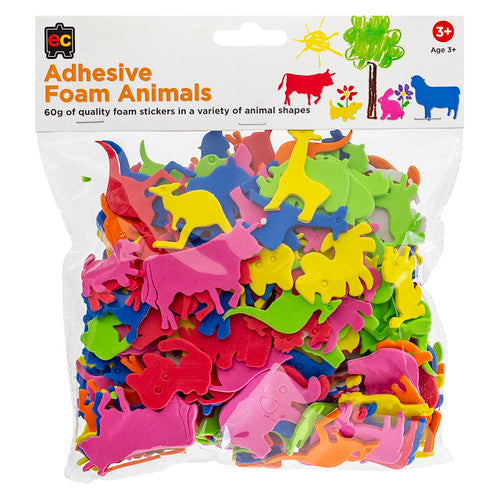 Educational Colours Adhesive Foam Animals 60g