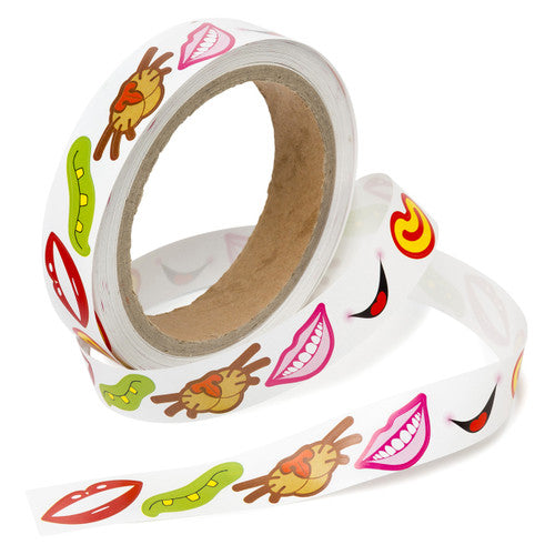 Educational Colours Adhesive Mouths Roll of 600