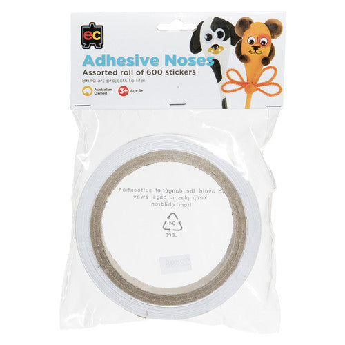 Educational Colours Adhesive Noses Roll of 600